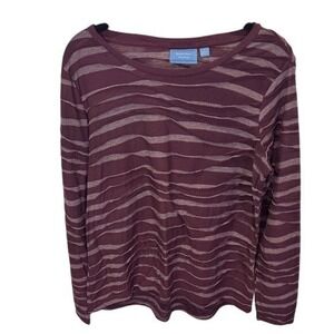 Simply Vera Vera Wang Layered Long Sleeve Top - Women's Size L